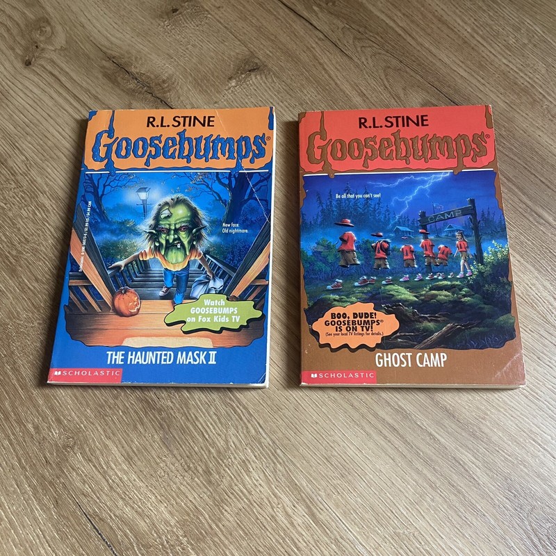 Lot Of 2 Goosebumps #36 The Haunted Mask II & Ghost Camp #45 1st Ed PB Books Vtg