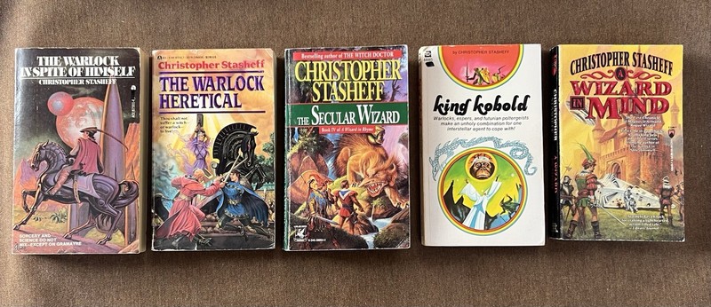 Lot of 5 Christopher Stasheff Paperback Books Wizard Warlock Kobold