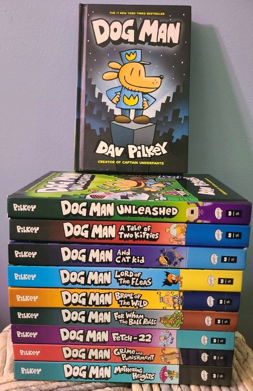 DOG MAN Series Books 1-10- Dav Pilkey Hardcover GREAT CONDITION