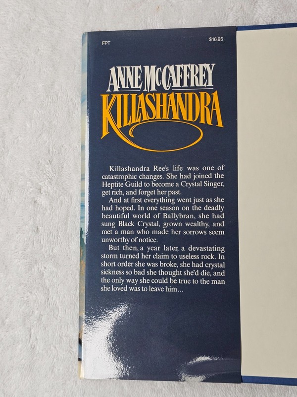 Killashandra by Anne McCaffrey 1st Edition 1st printing 1985- HC/DJ Whelan Cover gallery