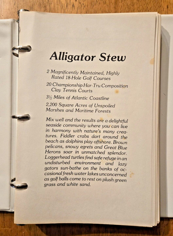 Alligator Stew Cookbook, Recipes From Seabrook Ocean Club, 1986 gallery