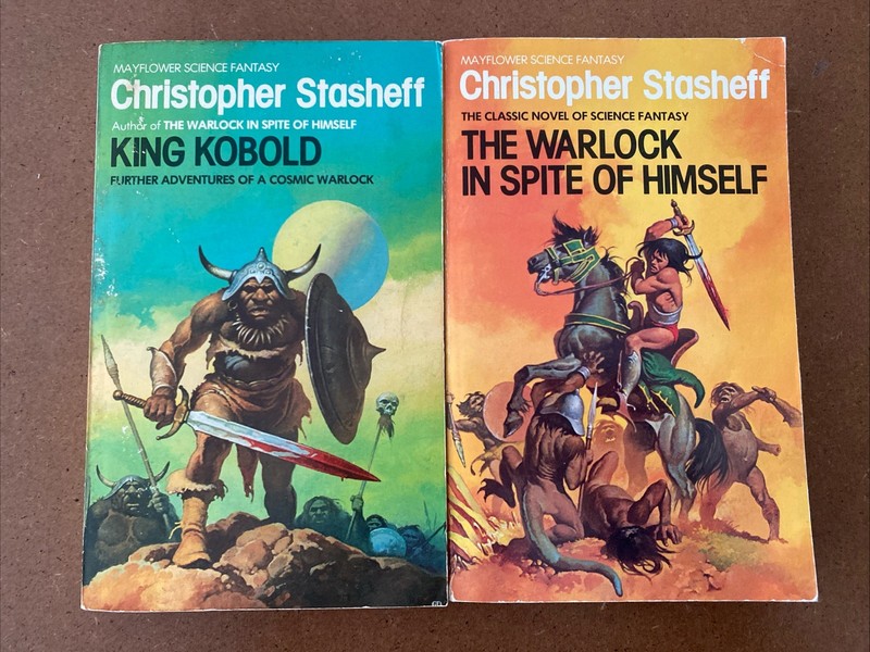 King Kobold & Warlock in Spite of Himself, Christopher Stasheff, 2 Granada UK PB