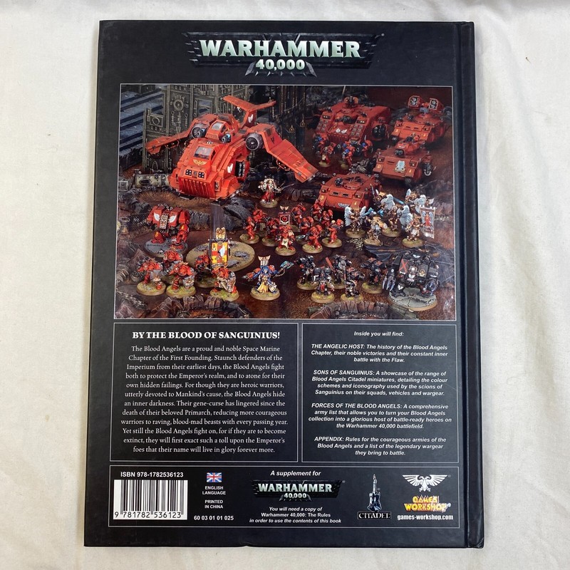 Warhammer 40000 Codex Adeptus Astartes Blood Angels Hardcover Book VG gallery