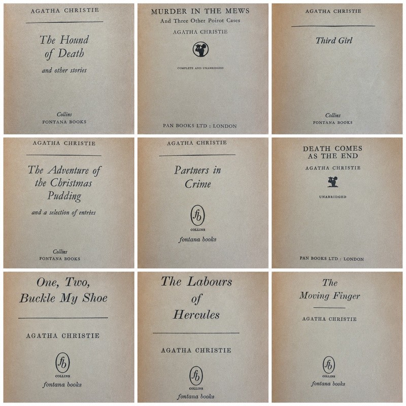 Agatha Christie Vintage Pan & Fontana Paperbacks x9 1957-1969 Collection gallery