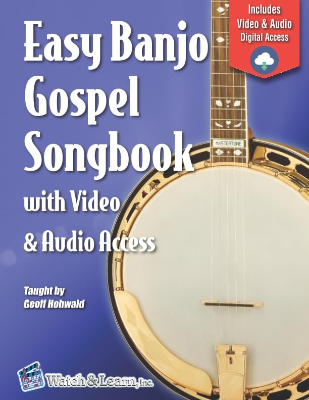 Easy Banjo Gospel Songbook with Video Audio Access