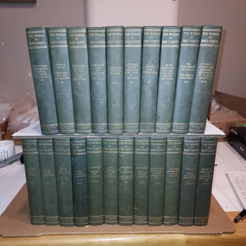 The Works of Bret Harte Condensed Novels 22 Volume Set Includes Poetry
