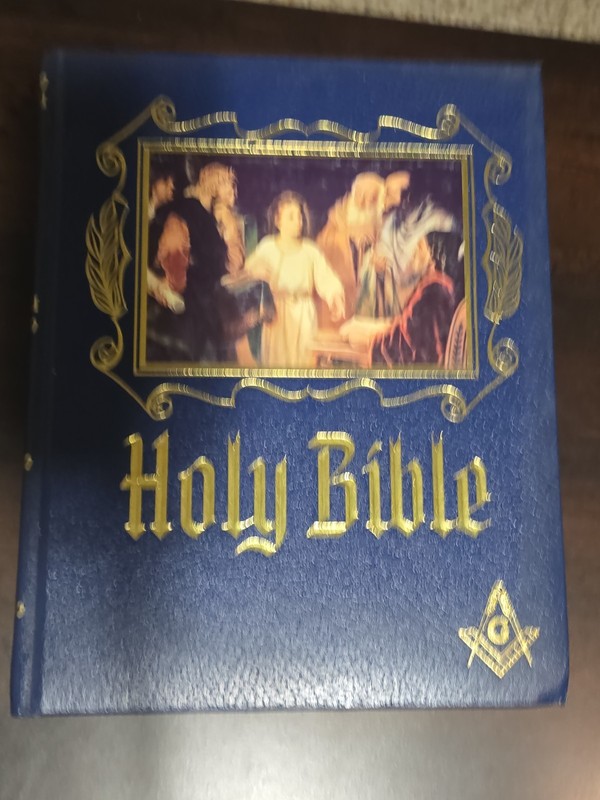 Vintage 1988 Masonic KJV Holy Bible Heirloom Red Letter Edition - VG! gallery