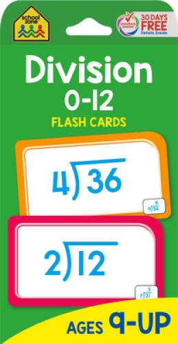Division 0-12 Flash Cards – Cards – VERY GOOD