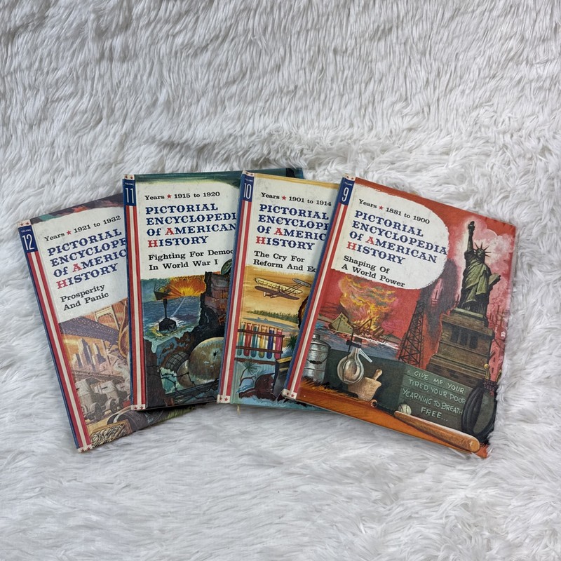 Pictorial Encyclopedia Of American History HC Books Vol 9-12 Years 1881-1932