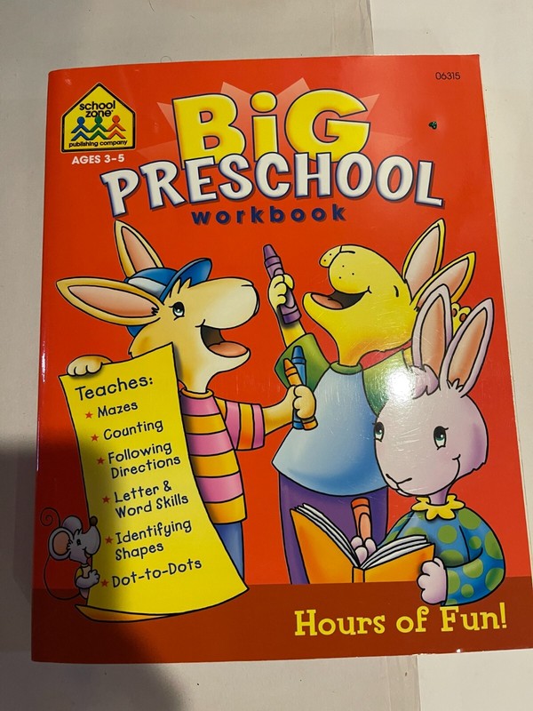 School Zone – Big First Grade Workbook Paperback – 06315 SEE desc