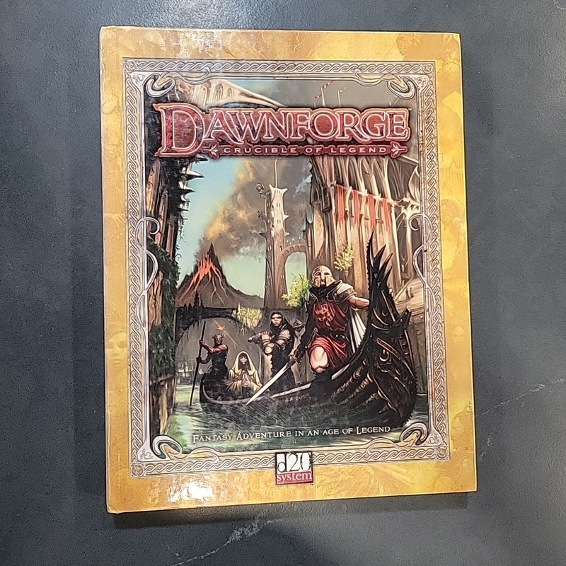 Role Playing Game Dawnforge Crucible of Legend by Greg Benage 2004 RPG d20