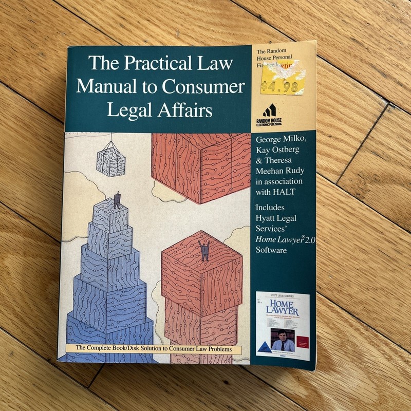 Practical Law Manual to Consumer Legal Affairs Random House 1998 Book Only