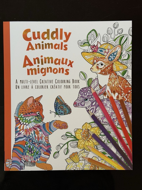 Cuddly Animals / Animaux mignons, Coloring Book, English/French (2025)