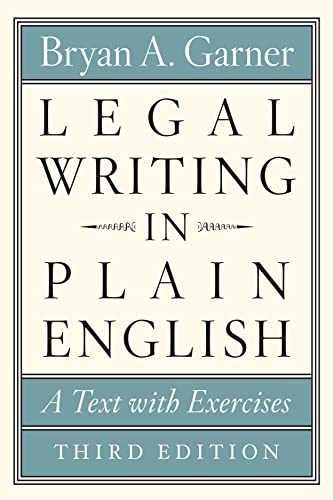 Legal Writing in Plain English, – Paperback, by Garner Bryan A. – Very Good