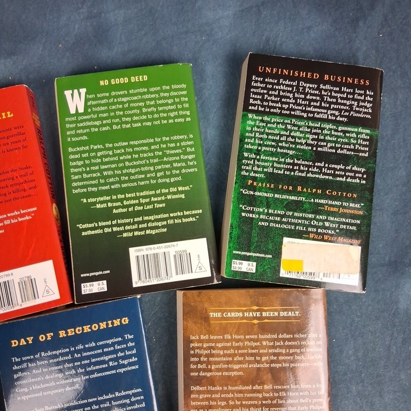 Ralph Cotton Western Lot 9 PB Books Mixed Titles Action Western Set gallery