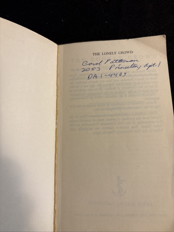 The Lonely Crowd: Study of American Character 1953 by Riesman, Glazer & Denney gallery