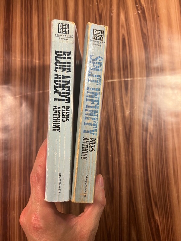Piers Anthony Split Infinity Blue Adept Paperback Book Lot Sci-Fi Vintage 80's gallery