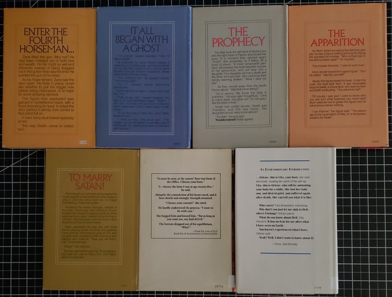 (Lot of 7) Piers Anthony complete INCARNATIONS OF IMMORTALITY series HCDJ BCE gallery