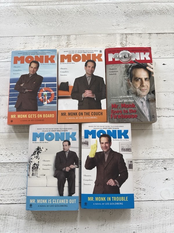 Monk Mystery PB Lot Lee Goldberg Hy Conrad TV Tie-In Detective Novels 5 Vol