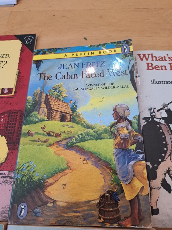 Lot 7 JEAN FRITZ Books Ben Franklin, pocahontas, American history homeschool gallery