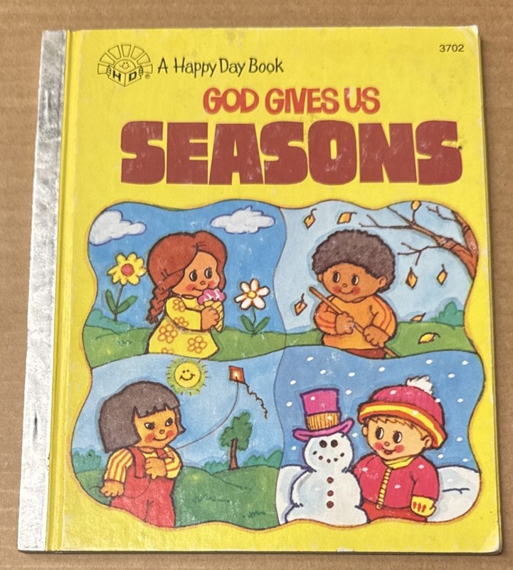 A Happy Day Book “God Gives Us Seasons”, published by Tyndale House (1984, GOOD)