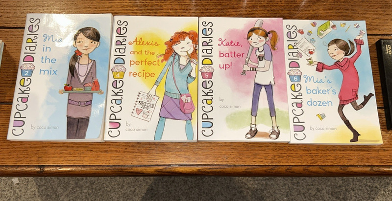 Lot of 4 Cupcake Diaries Books i 2, 4, 5, 6, in series Katie, Mia, Emma, Alexis
