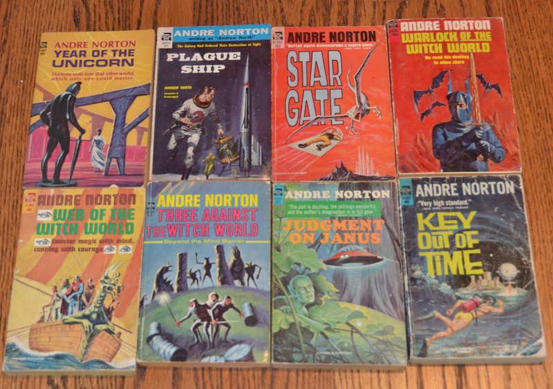 Vintage Lot of 8 Andre Norton ACE paperback books Witch World Plague Ship skum2