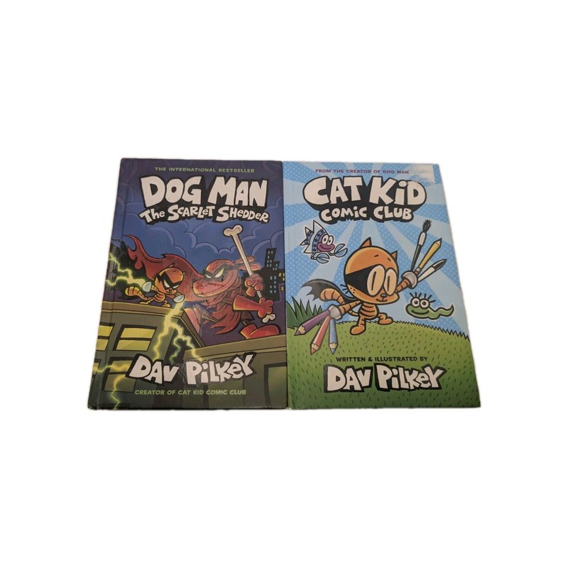 Dog Man The Scarlet Shredder & Cat Kid Comic Club Hardback Books