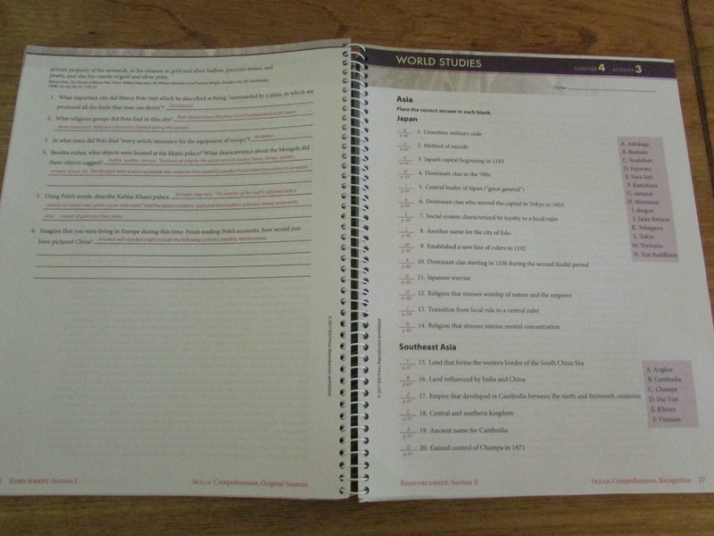 BJU Press- World Studies Student Activities Answer KEY 4th Edition BRAND NEW gallery