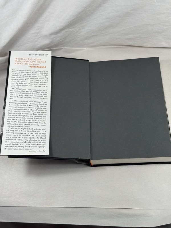 AUTOGRAPHED Friday Night Lights - H. G. Buzz Bissinger Signed Hardcover Book gallery