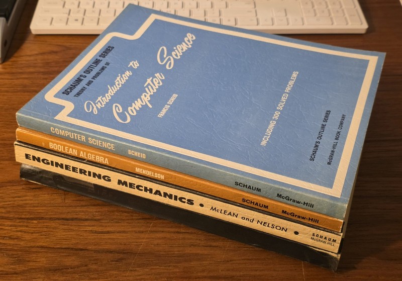 Lot of 4 “Schaum’s Outline Series” Books, PB Various Years