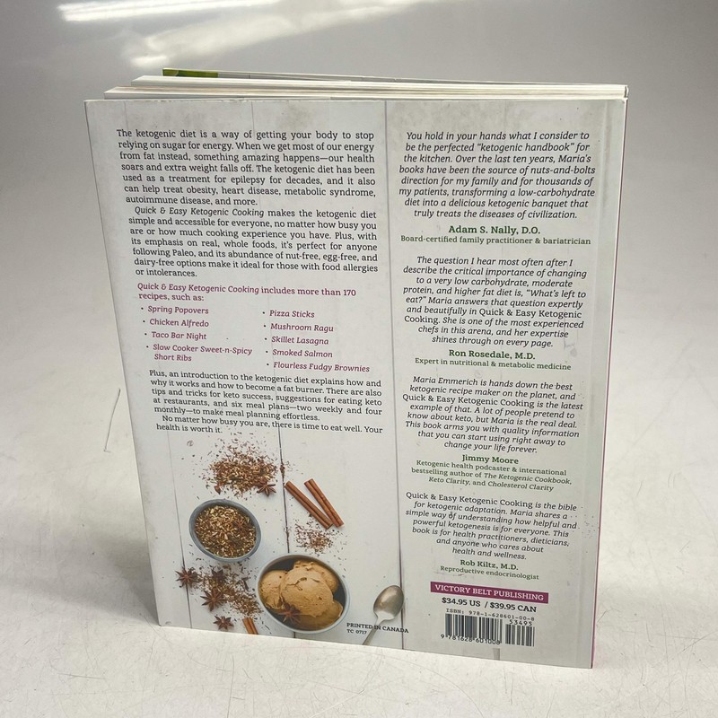 QUICK & EASY KETOGENIC COOKING Time Saving Paleo Recipes Paperback Book gallery