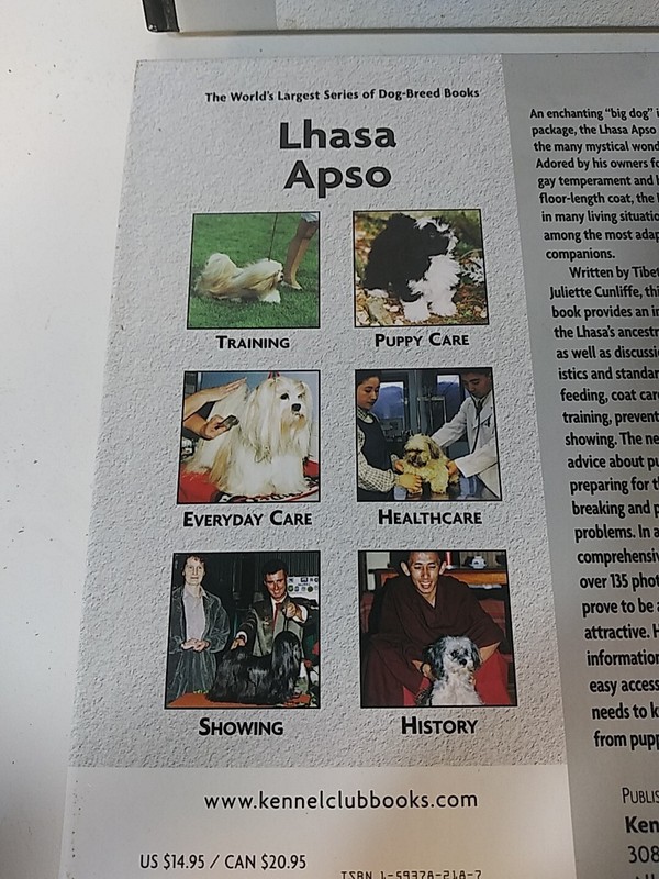 Lhasa Apso Juliette Cunliffe Kennel Club Book Guide To Owning Caring For Dog 2x gallery