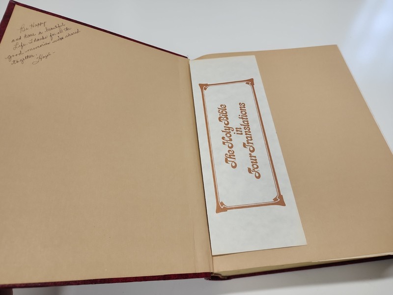 1972 THE HOLY BIBLE in Four Translations Parallel Edition LARGE Hardcover gallery