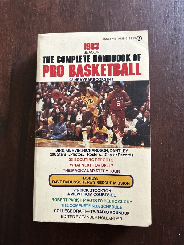 The Complete Handbook Pro Basketball 1983 Season Paperback Bird Magic Dr J!