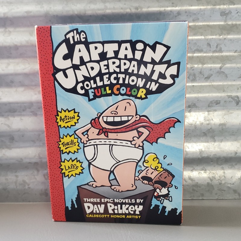 The Captain Underpants Collection Full Color 3 Epic HardbackNovels by Dav Pilkey
