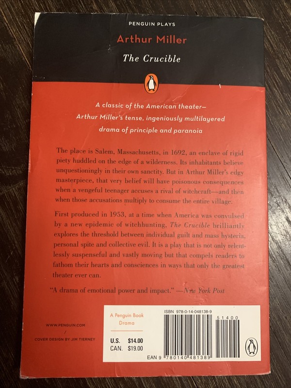 Penguin Plays Ser.: The Crucible by Arthur Miller (1976, Trade Paperback) gallery