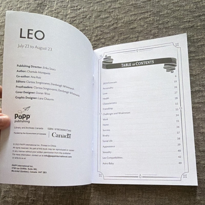 Astrology 2024 Leo by Chantale Montpetit & Ana Ruiz, PAPP Publishing, Paperback gallery