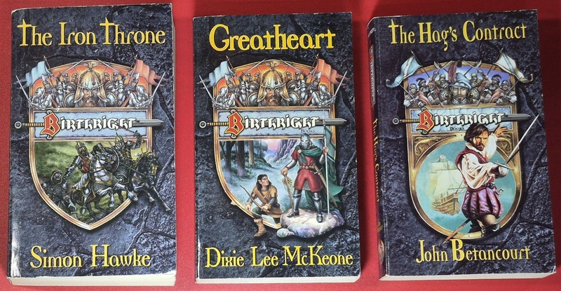 BIRTHRIGHT 3 PB Book Lot #’s 1 2 & 4 in Series TSR 1st Printings Fantasy Hawke