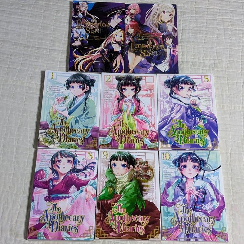 (8) Magna Books The Apothecary Diaries 1-2, 5, 8-10 & The Eminence In Shadow 1-2 gallery