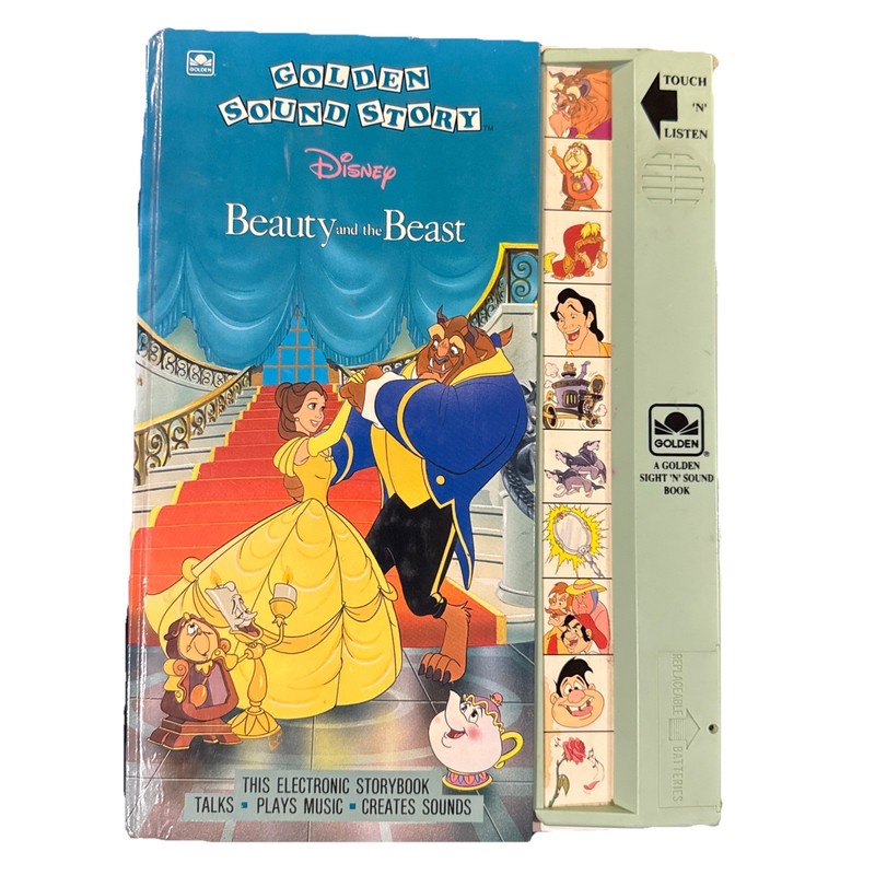 Vintage Disney 1992 Golden Sound Story Book Beauty and the Beast Untested