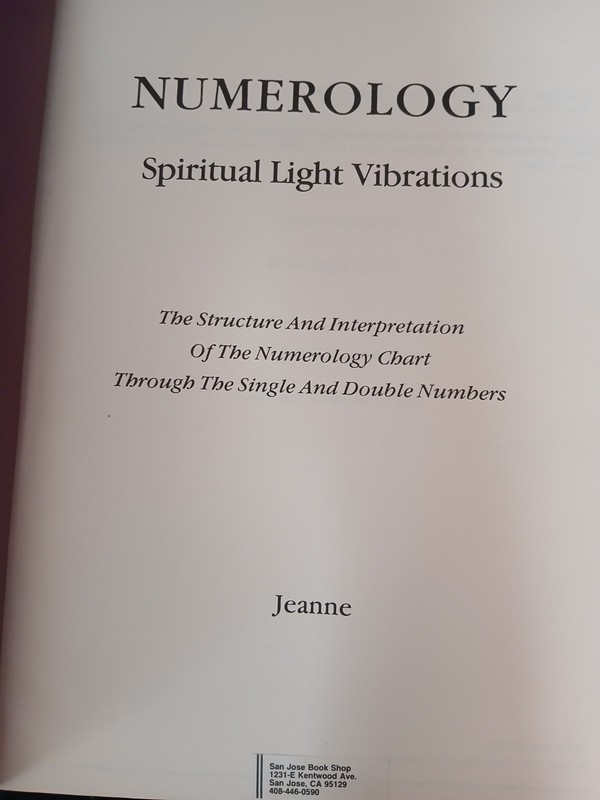 Numerology Spiritual Light Vibrations Jeanne Morris 1987 PB Ist Edition VGC gallery