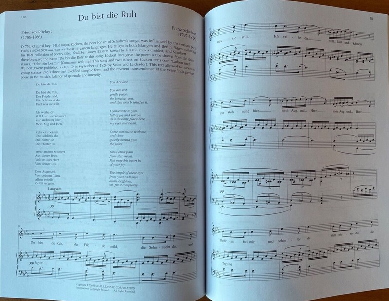 The Lieder Anthology : The Vocal Library High Voice w/ Piano Music Book gallery