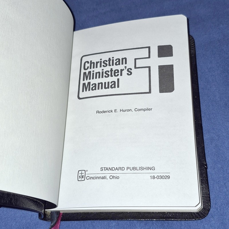 Christian Minister's Manual Roderick E Huron, Black Imitation Leather 1984 1991 gallery