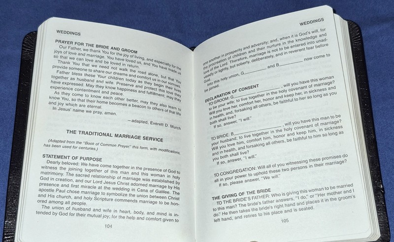 Christian Minister's Manual Roderick E Huron, Black Imitation Leather 1984 1991 gallery