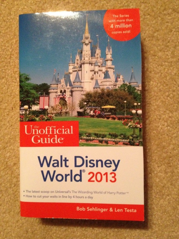 1) The Unofficial Guide to Walt Disney World 2013 – Book