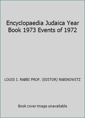 Encyclopaedia Judaica Year Book 1973 Events of 1972