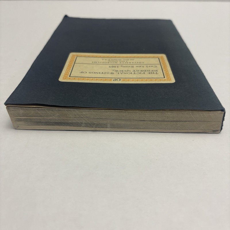 The Fictional Writings of Herbert Quick Carl Lee Keen 1967 Dissertation Thesis gallery