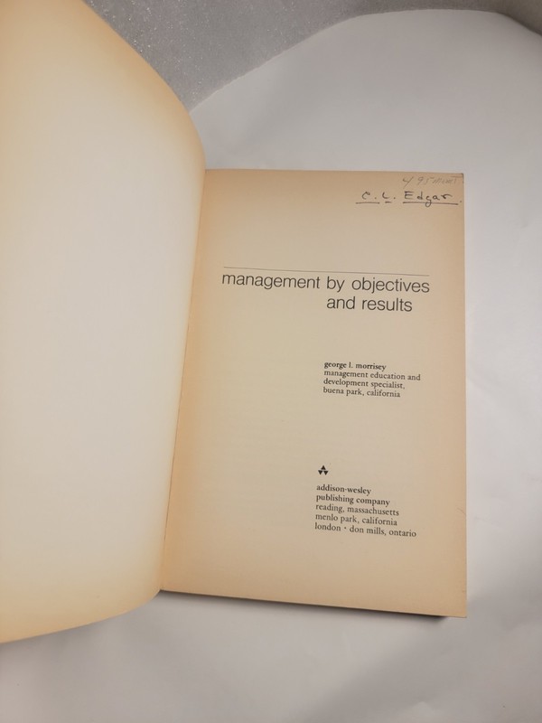 EXCELLENT Management by Objectives and Results by george morrisey gallery