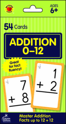Addition 0 to 12 (Brighter Child Flash Cards) – Cards – VERY GOOD